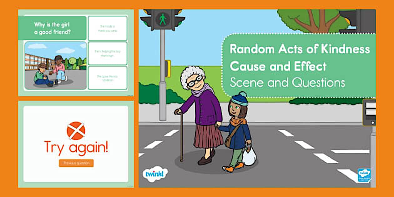 Random Acts of Kindness Cause and Effect PowerPoint | Twinkl