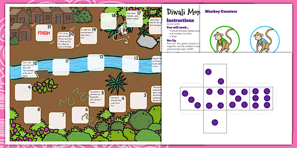 Diwali Monkey Helper Board Game