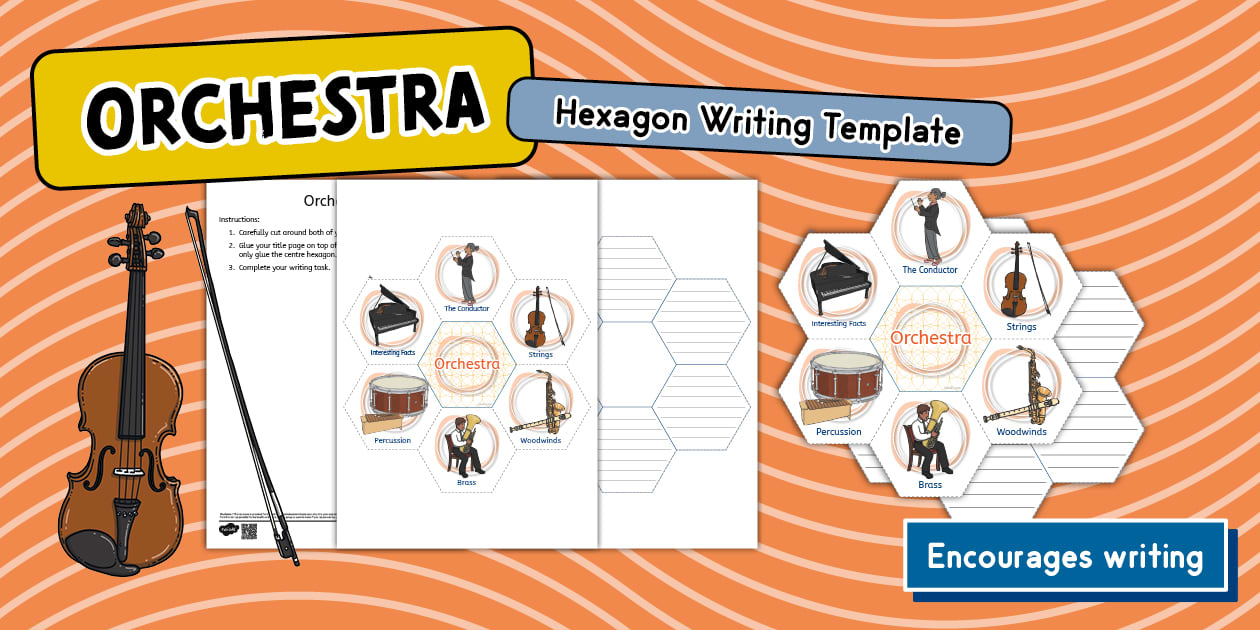 Orchestra Hexagon Writing Template