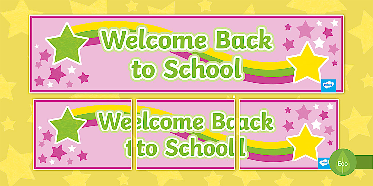 Back to School Banner (teacher made) - Twinkl