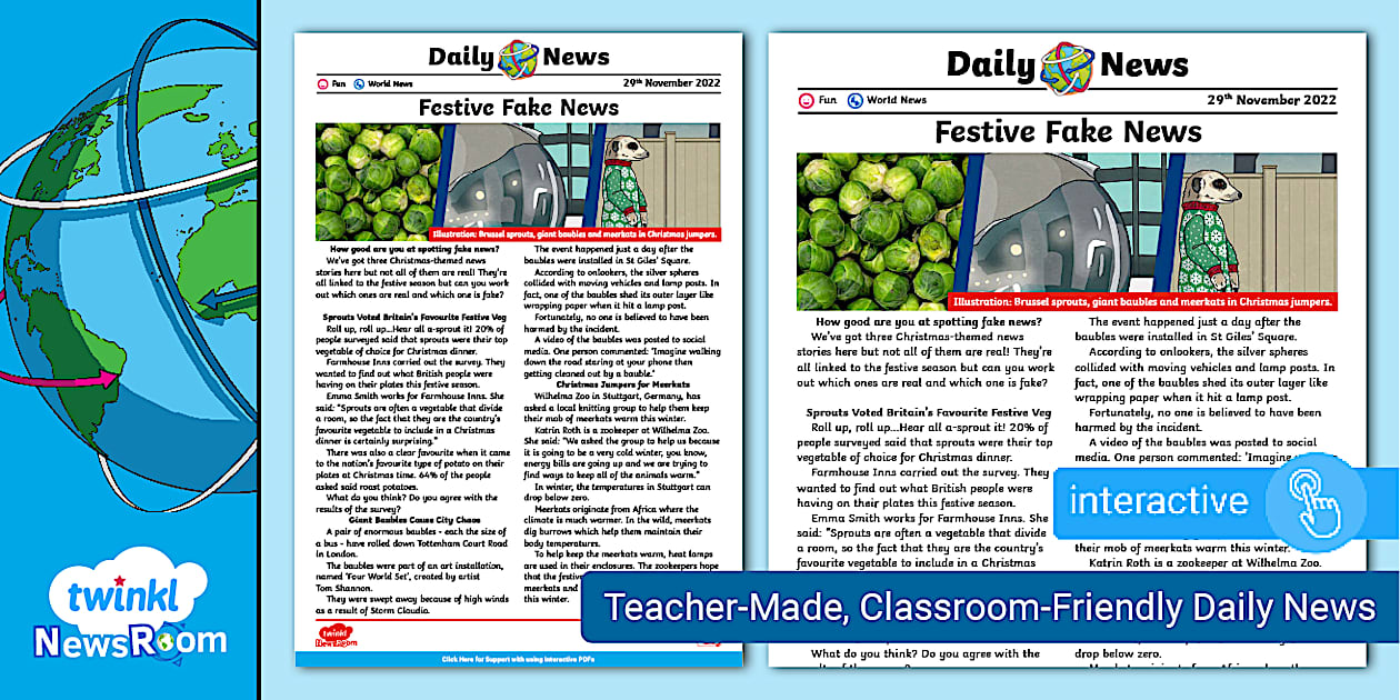 Christmas Fake News News For Kids Teacher Made Twinkl