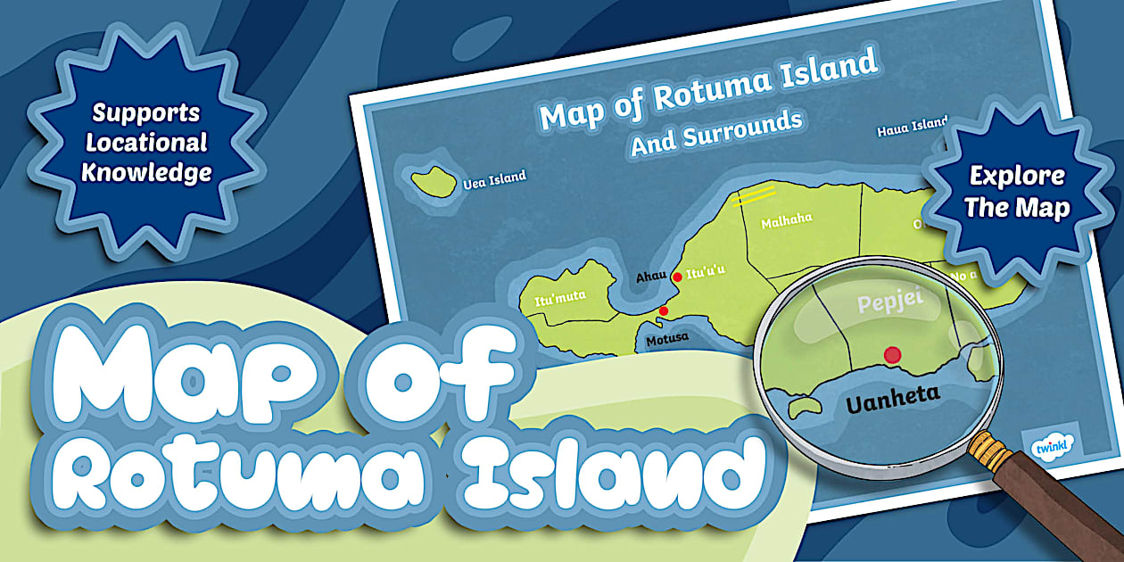 Rotuman: Map Of The Island Poster