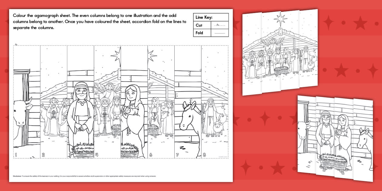Nativity Agamograph - Twinkl Art Resources (teacher made)