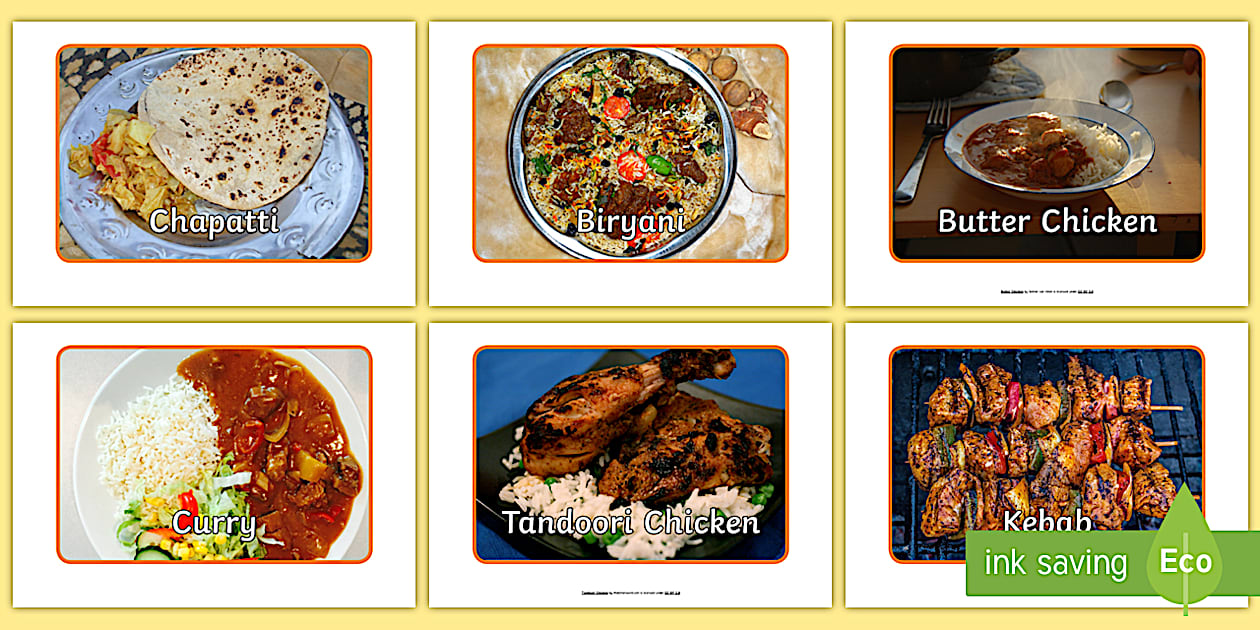 Editable Indian Food Display Photos (professor feito)