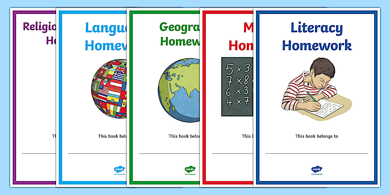 Homework Book Covers