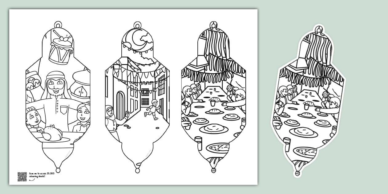 ramadan pictures to colour in