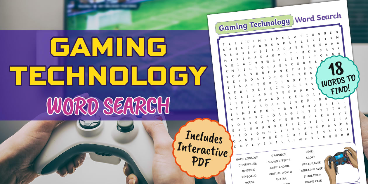Gaming Technology Word Search