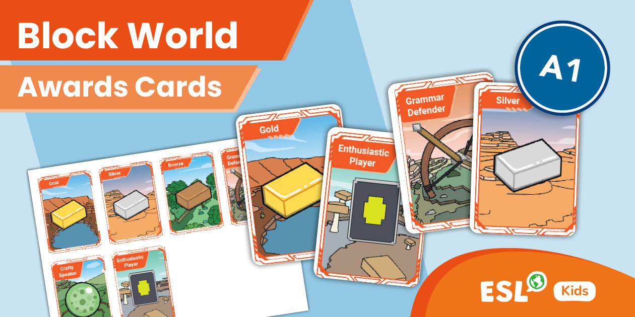 ESL Block World Awards Cards