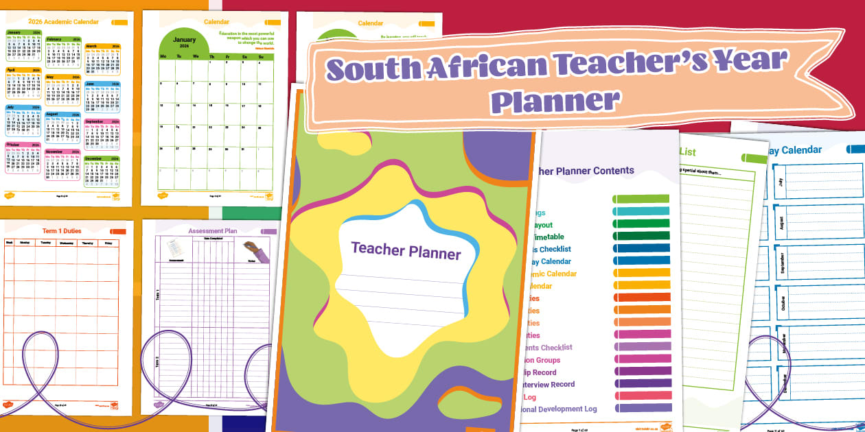 South African Teacher's Year Planner - Annual Teaching Plan