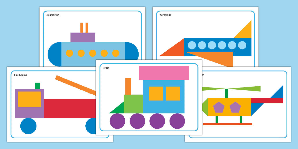 👉 2D Shape Transport Picture Pack | Twinkl (teacher made)