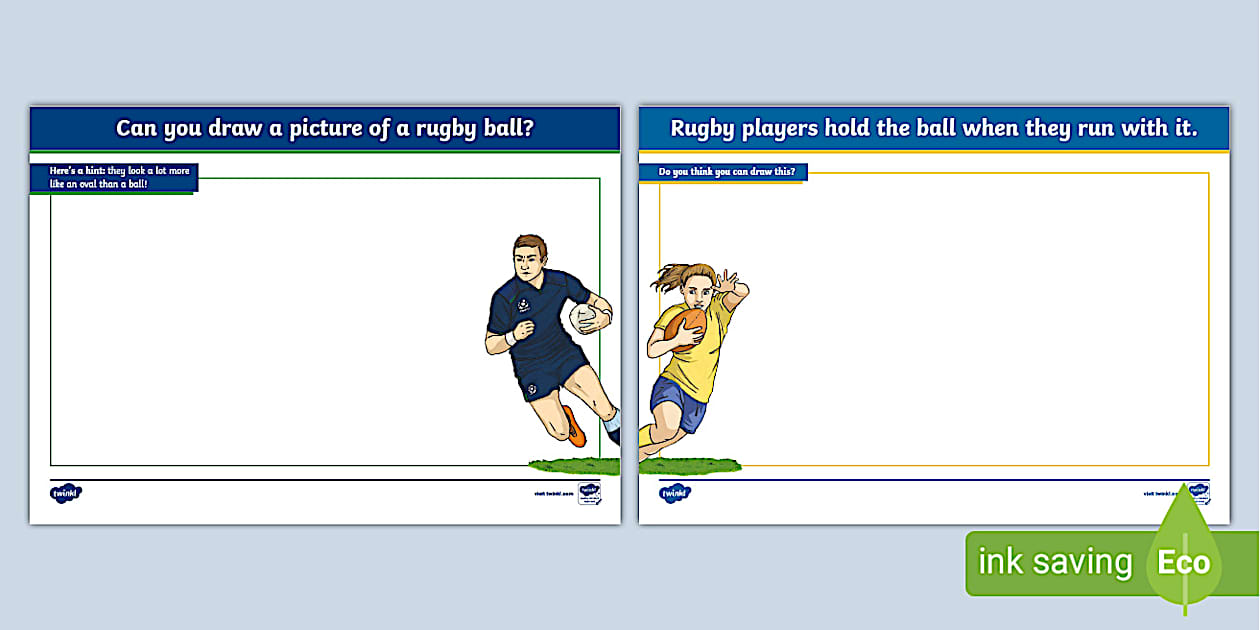 Rugby Ball Drawing Prompts | Twinkl | Drawing and Art | KS1