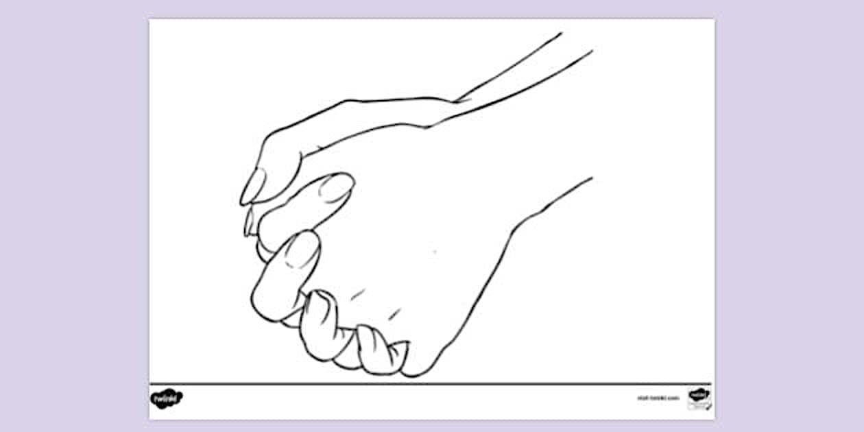 Praying Hands | Colouring Sheets (teacher made) - Twinkl