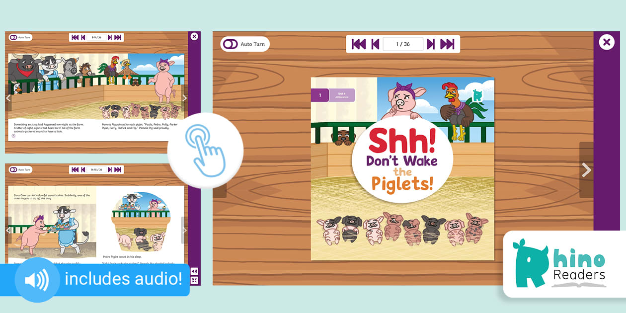 Level 1 Reading Scheme Book: Shh! Don't Wake the Piglets!