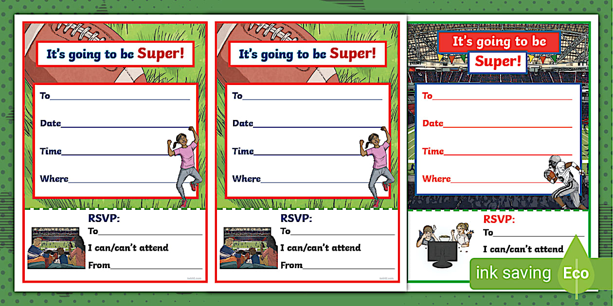 Super Bowl Party Invitations Twinkl Get the party started