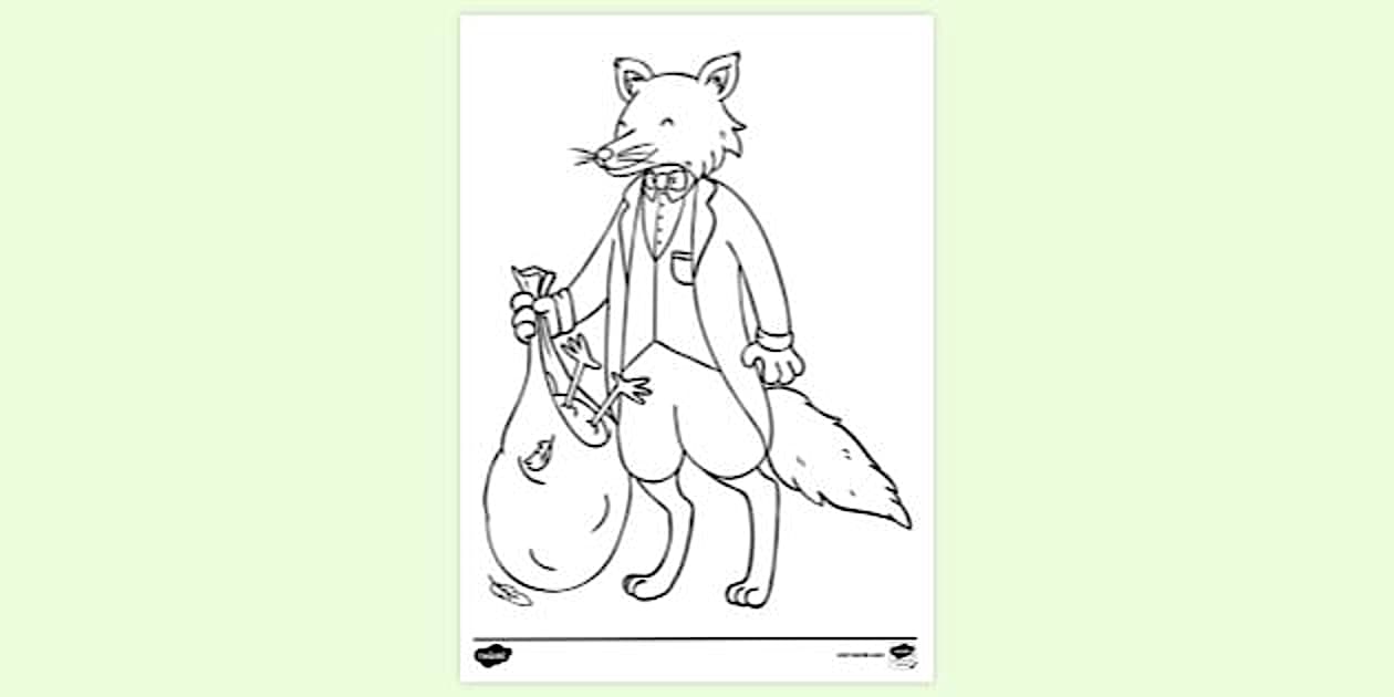 Mr Fox Colouring Sheet Colouring Sheets (teacher made)