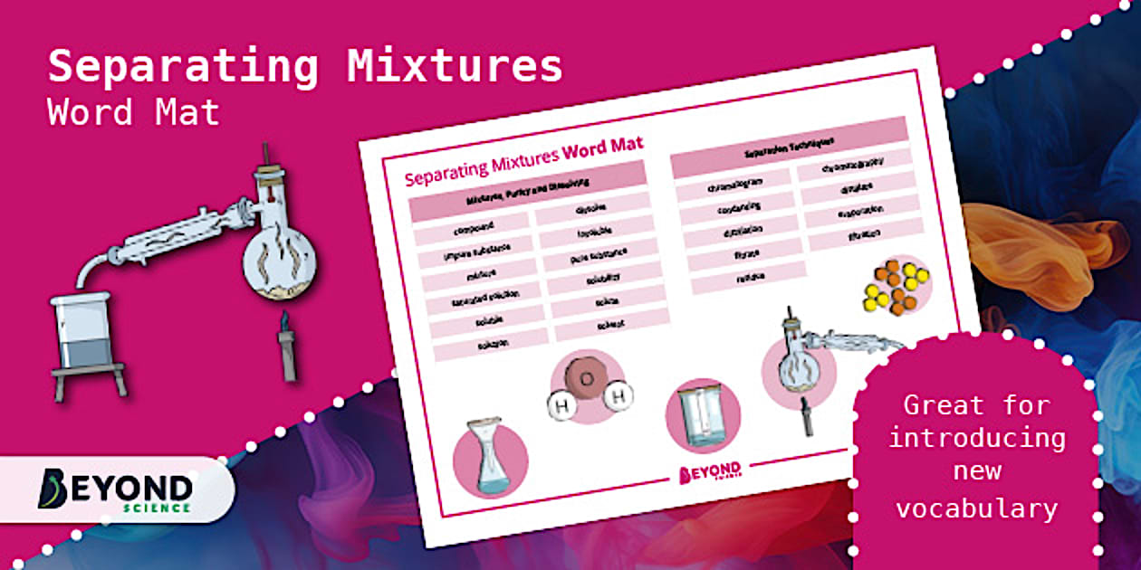 Separating Mixtures Word Mat | Science | Beyond