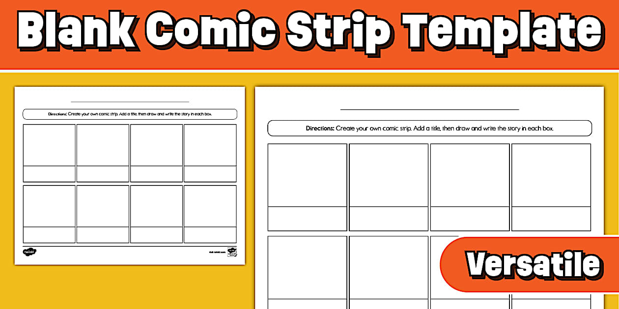 Blank Comic Strip Template