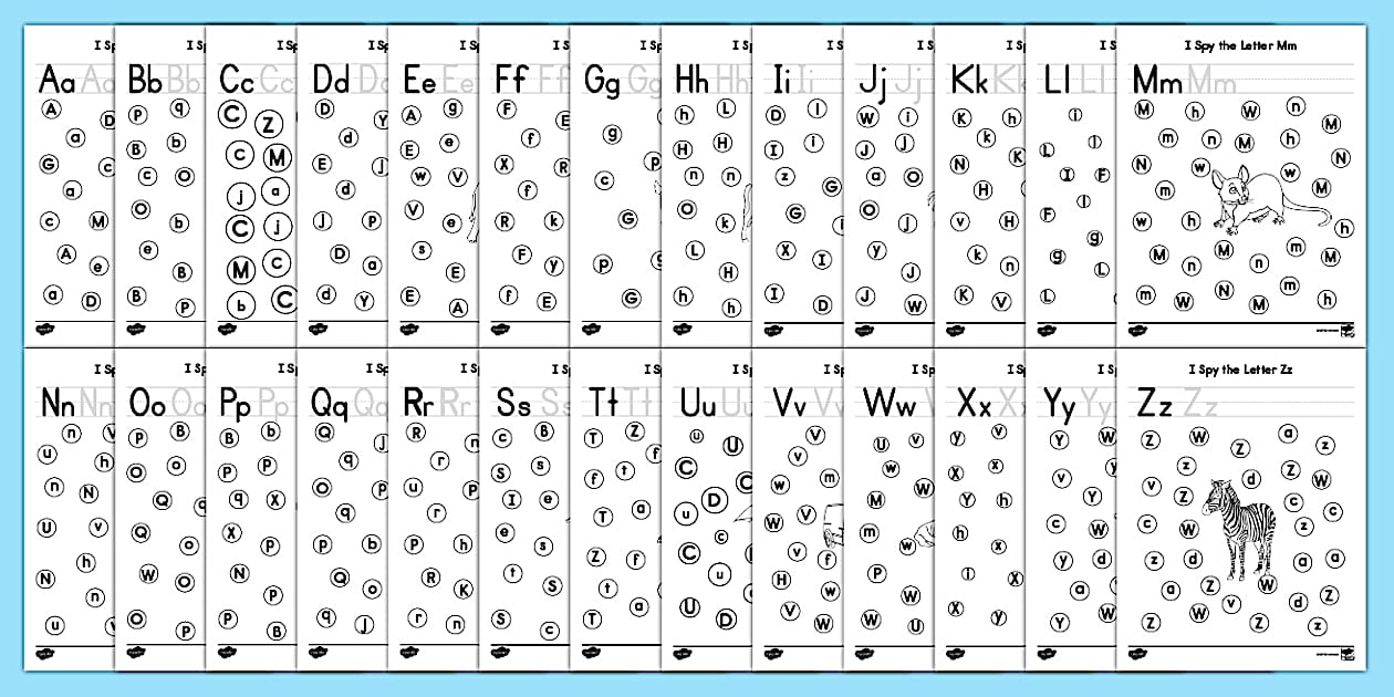I Spy Letter Worksheets for Kids | Twinkl - Twinkl