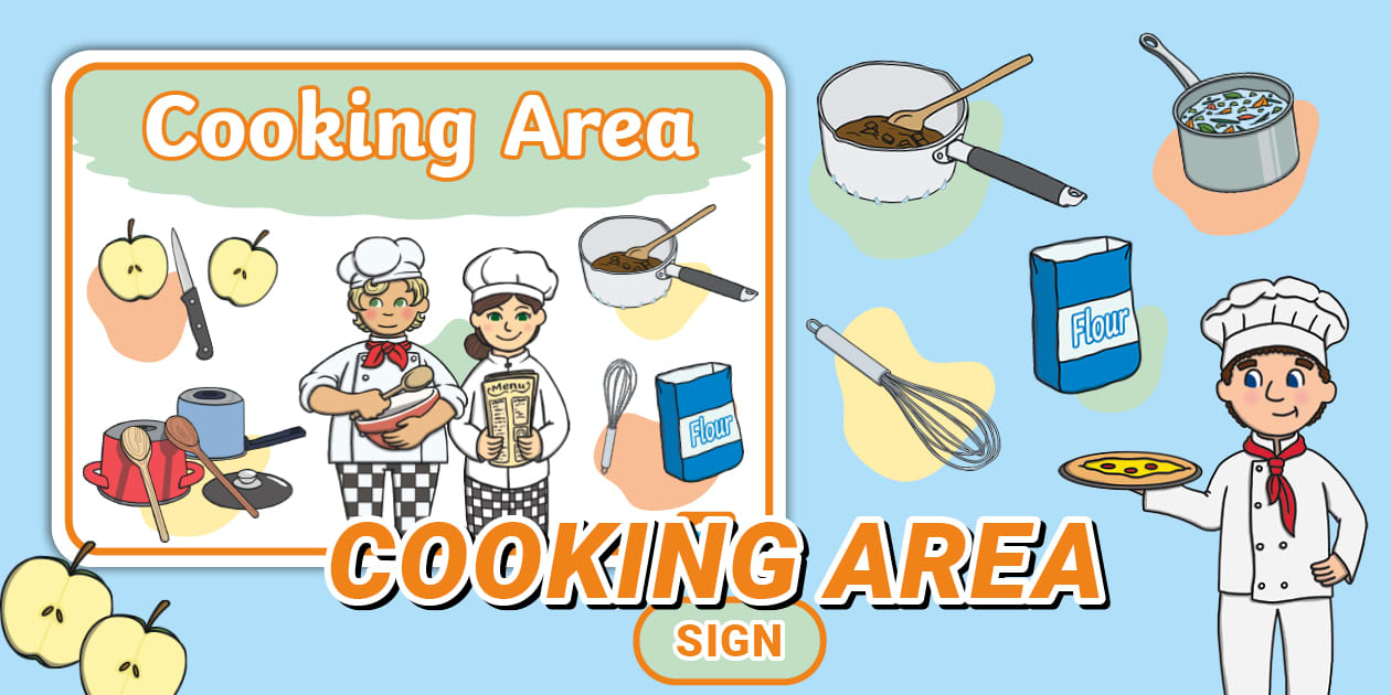 👉 Cooking Area Sign