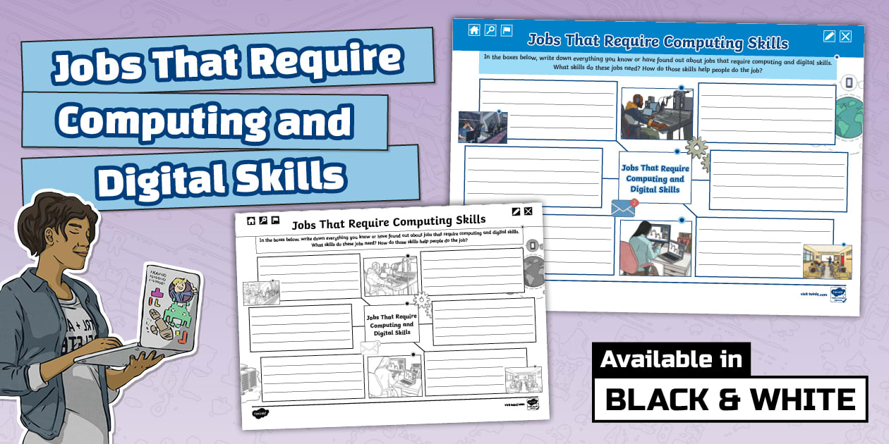 Jobs That Require Computing and Digital Skills Mind Map