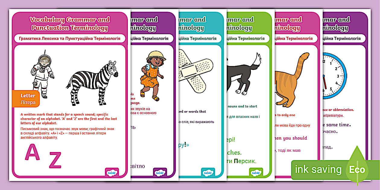 👉 Year 1 Vocabulary Grammar and Punctuation Terminology Display Posters