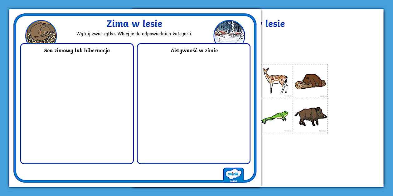 Sprawdzian Z Kl Ii Edukacja Przyrodnicza Zima