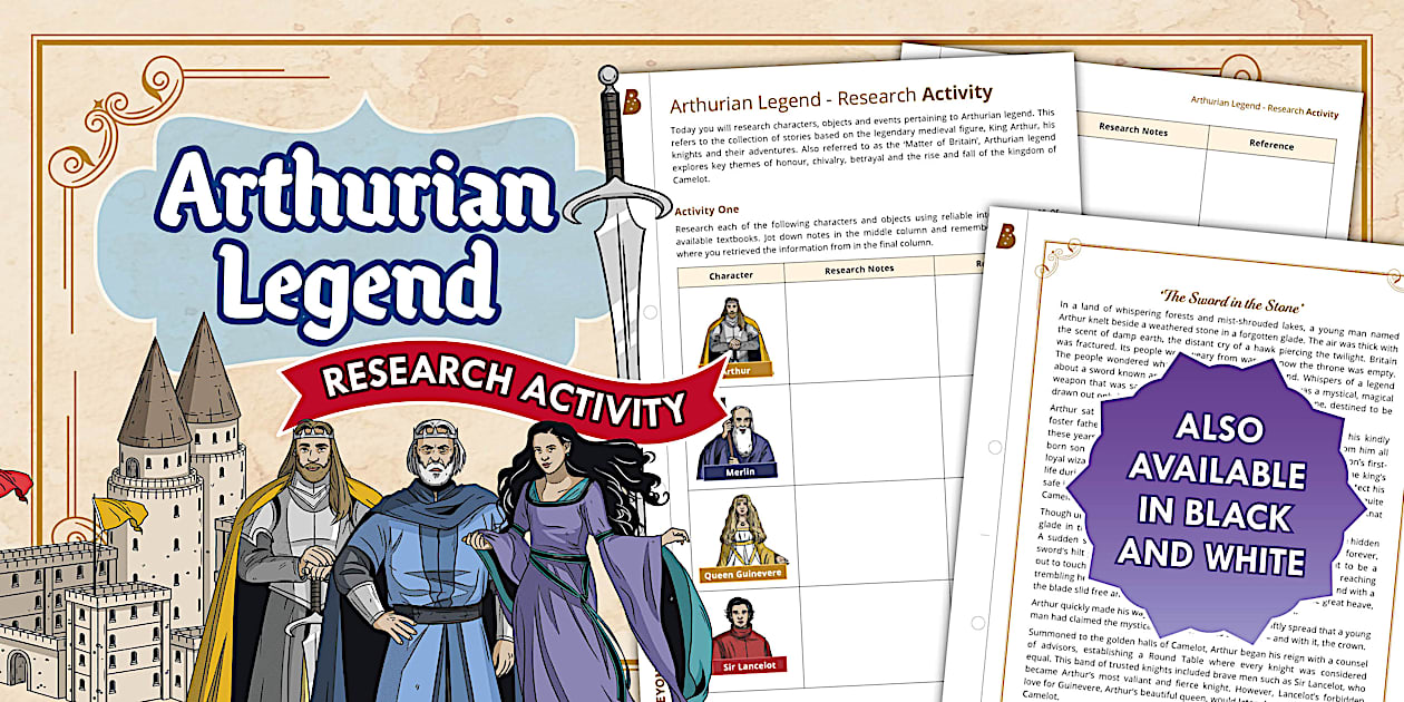 Arthurian Legend Research Activity (teacher made) Twinkl