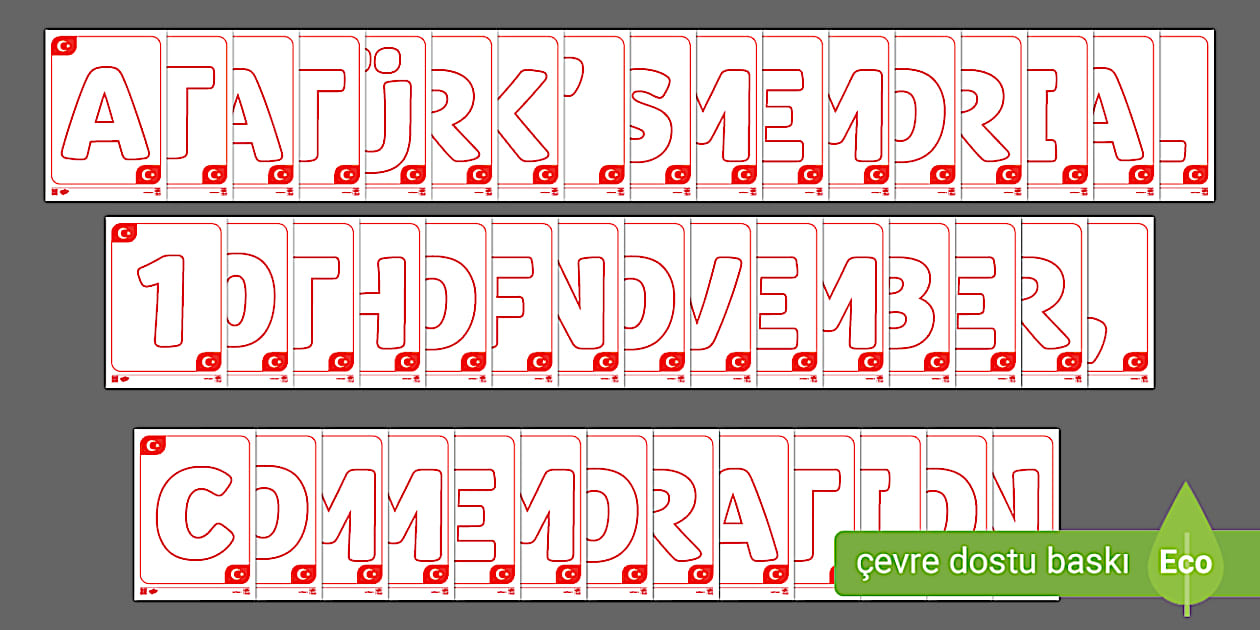 Atatürk's Memorial Day | Display Lettering Pack - Twinkl