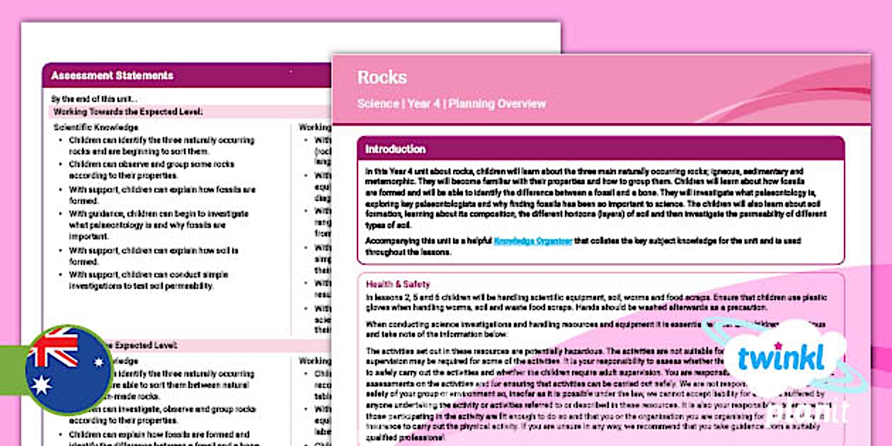 Year 4 Science Rocks Planning Overview (teacher made)