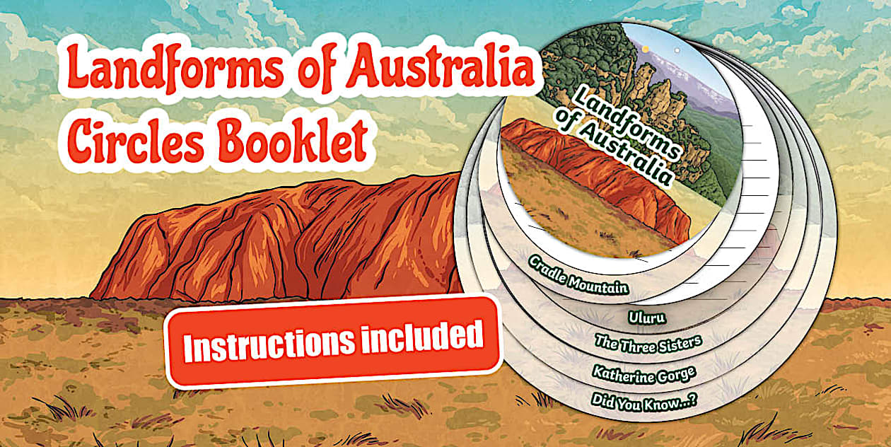 Landforms of Australia Circles Booklet