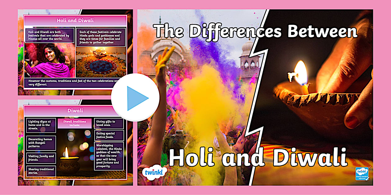 difference between holi and diwali
