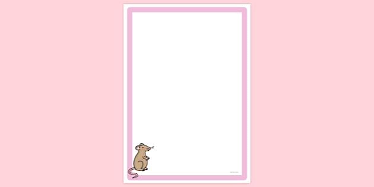 Mouse Page Border (l'enseignant a fait) - Twinkl