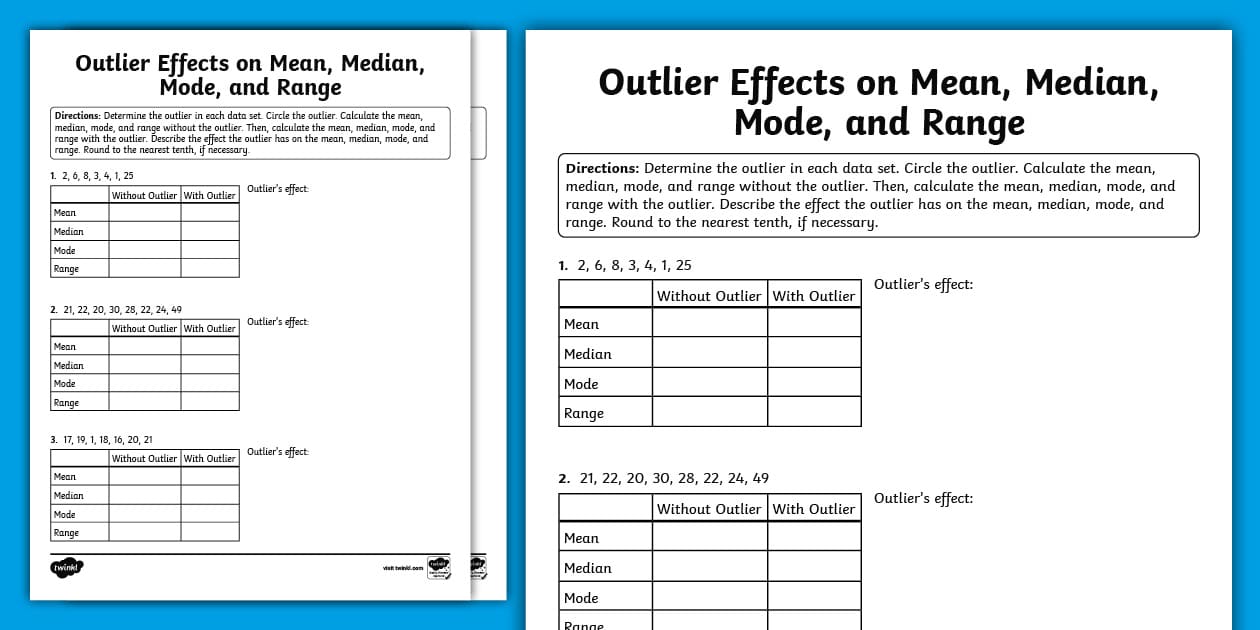 Effects of Outliers on Mean Median and Mode | Twinkl USA