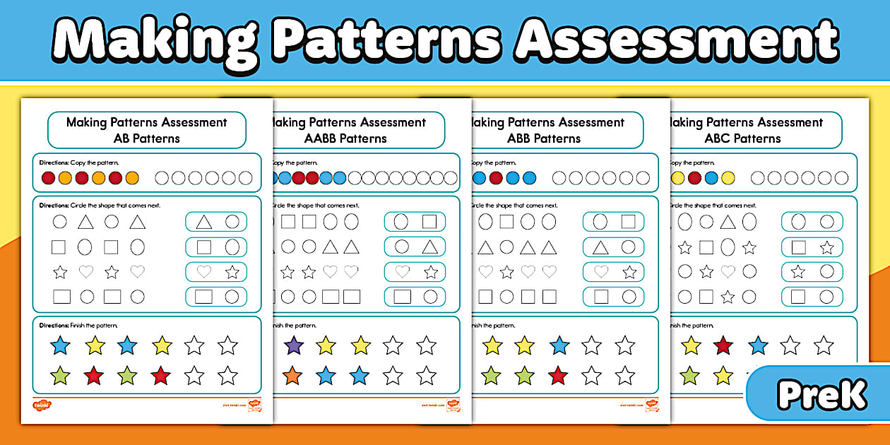 Prekindergarten Making Patterns Assessment