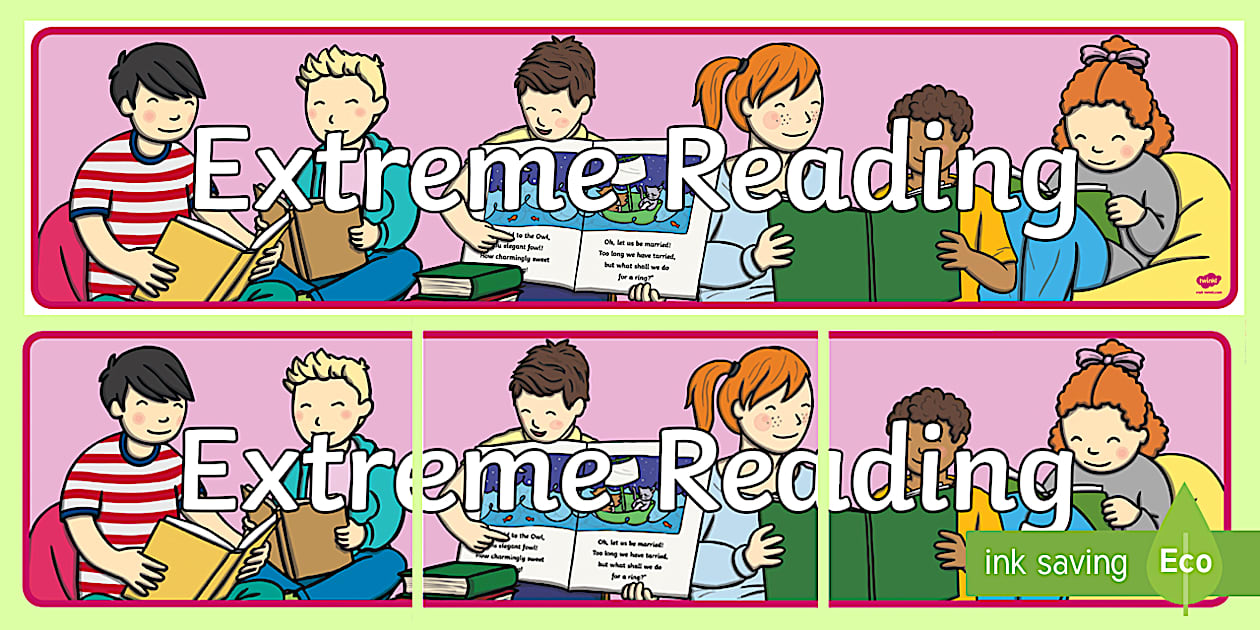 Extreme Reading Banner - Extreme Reading - display lettering