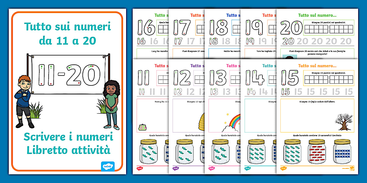 Pacco Attivit Numeri Da 11 A 20 Hecho Por Educadores Pacco Attivit Numeri Da 11 A 20 Hecho Por Educadores