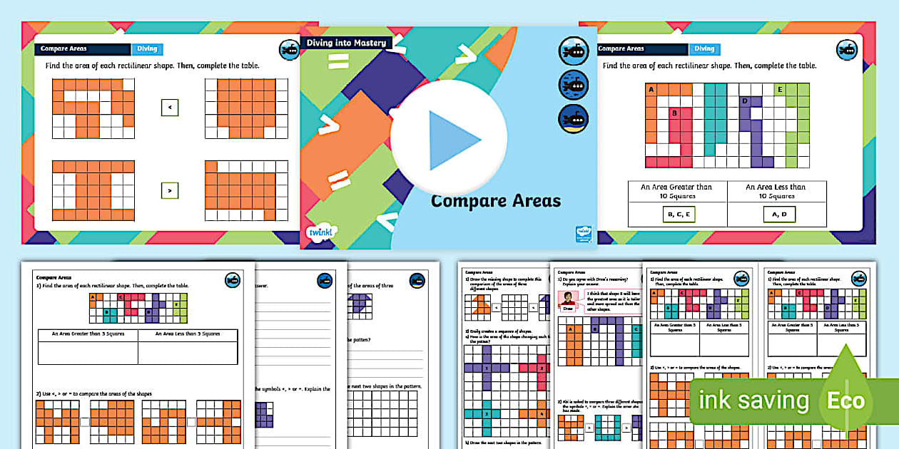 ๐ Year 4 Diving into Mastery: Step 4 Compare Areas Teaching Pack