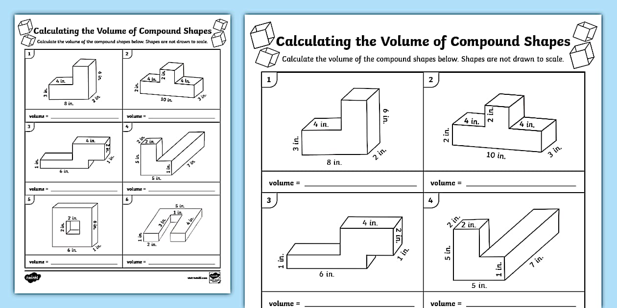 Fifth Grade Volume Is Additive Calculating the Volume of Compound Shapes