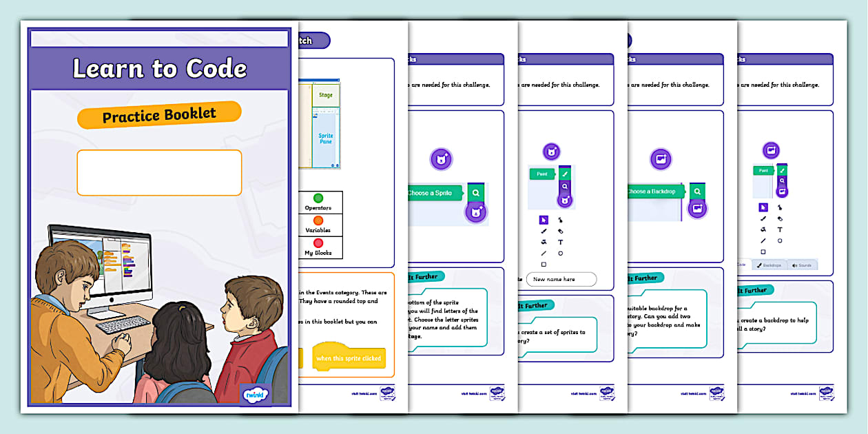 LKS2 Learn to Code Practice Booklet - Computing - Twinkl UK