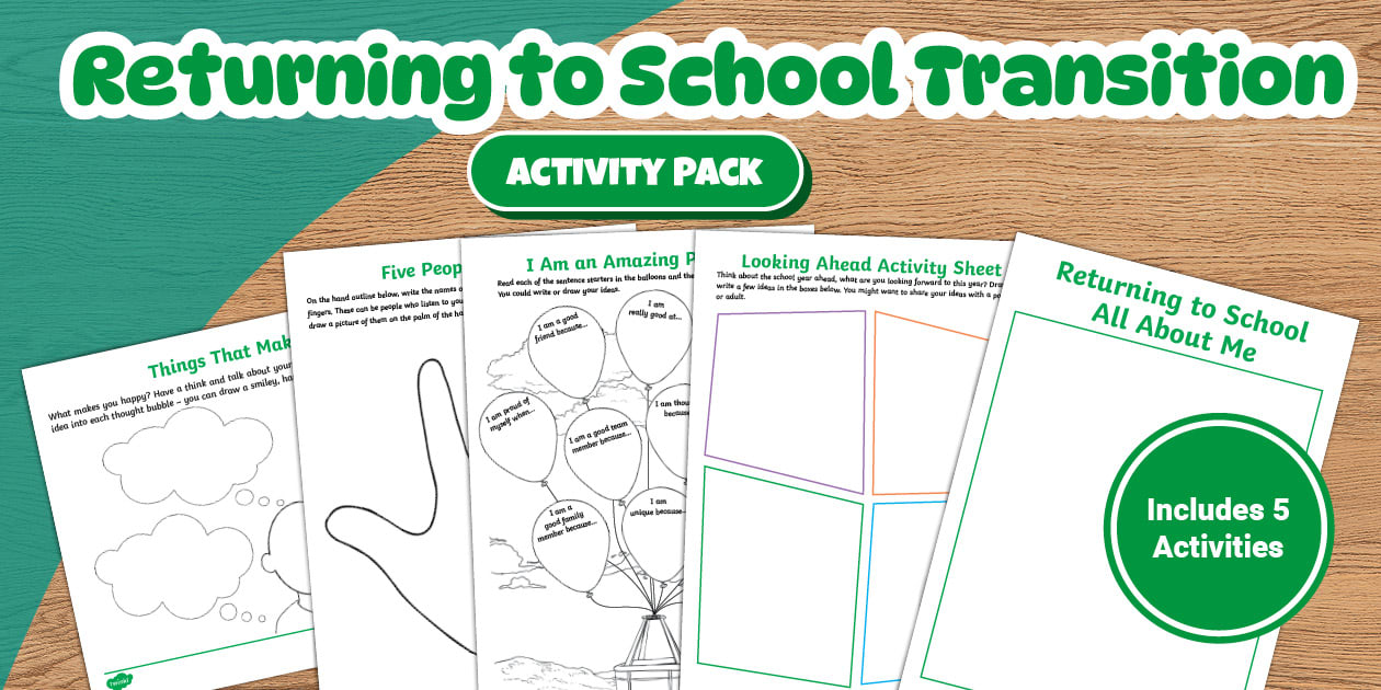 Returning to School Transition Activity Pack
