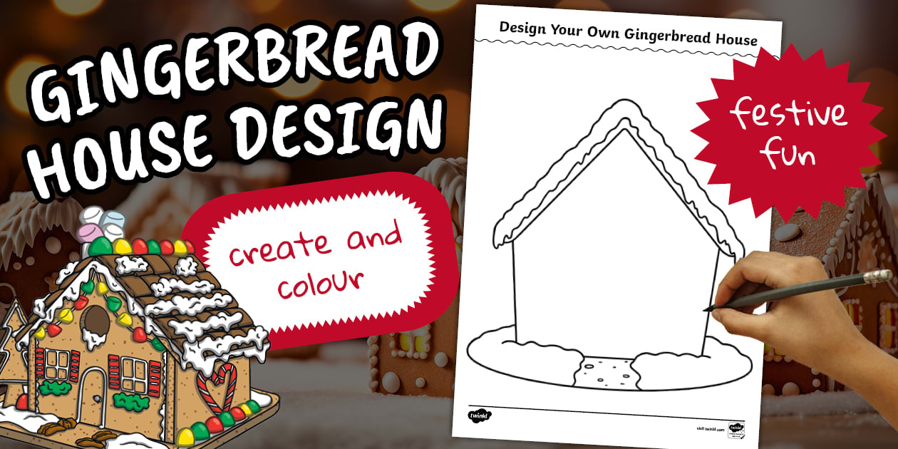 Gingerbread House Design Activity Sheet