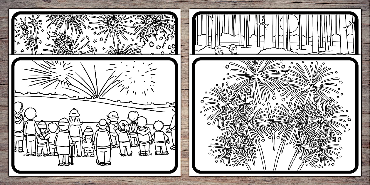 Bonfire Night Colouring Placemats | Twinkl Party - Twinkl