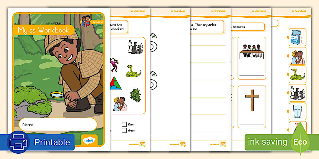 Grade 2 Phonics: ss Workbook