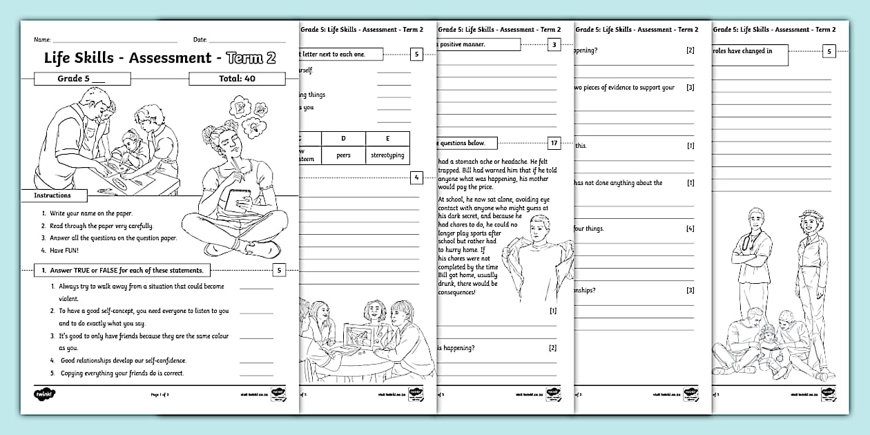 GRADE 5 LIFE SKILLS EXAM PAPERS PDF TERM 2 visual data 5
