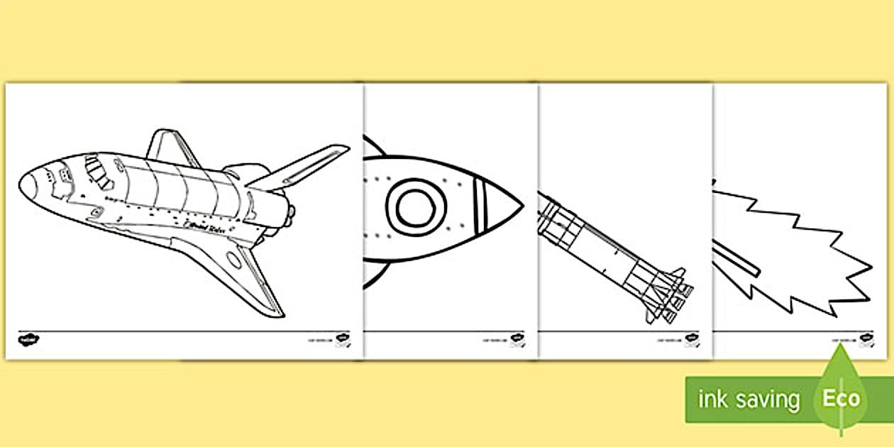 Printable Rocket Coloring Pages for Kids | Twinkl USA