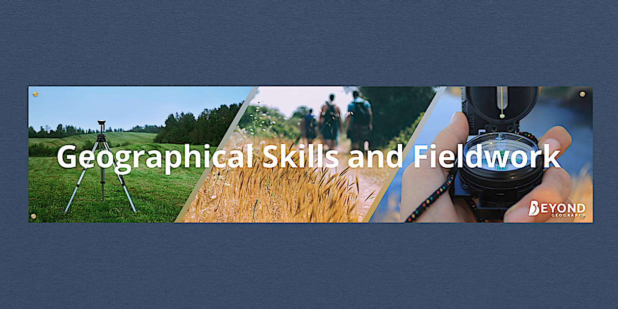 Geographical Skills and Fieldwork Display Banner - Twinkl