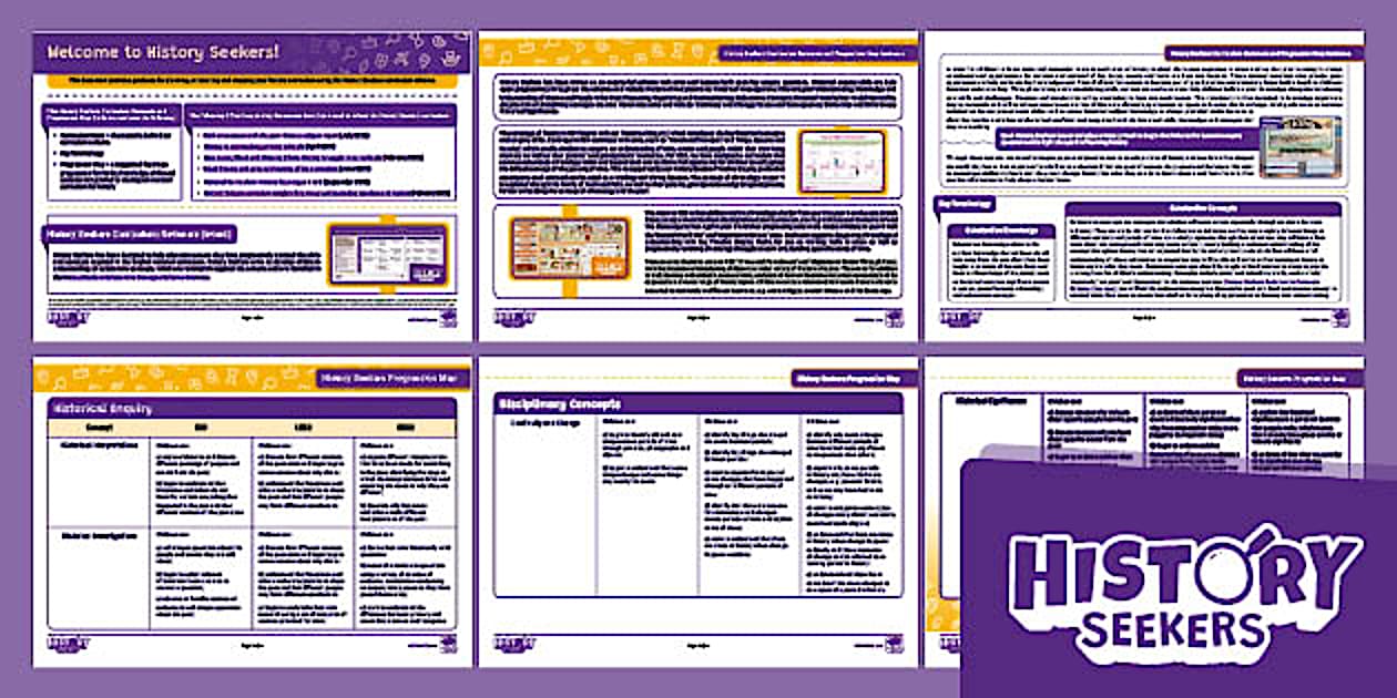 History Seekers Curriculum Rationale - T H 1734092903 History Seekers Curriculum Rationale And Progression Map Guidance Ver 1 
