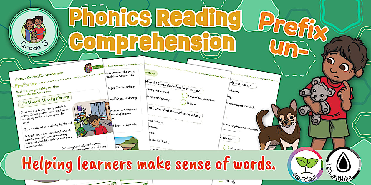 Grade 3 Phonics - T4 - Prefix un- - Reading Comprehension