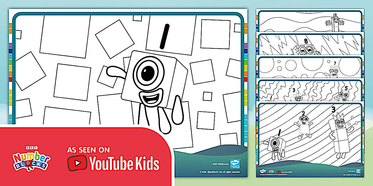 Numberblocks Colouring Pages Twinkl