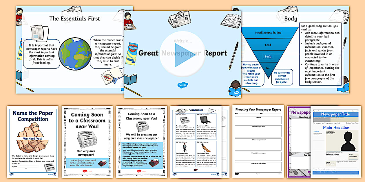 Newspaper Article Lesson Plan | Resource Pack | Twinkl
